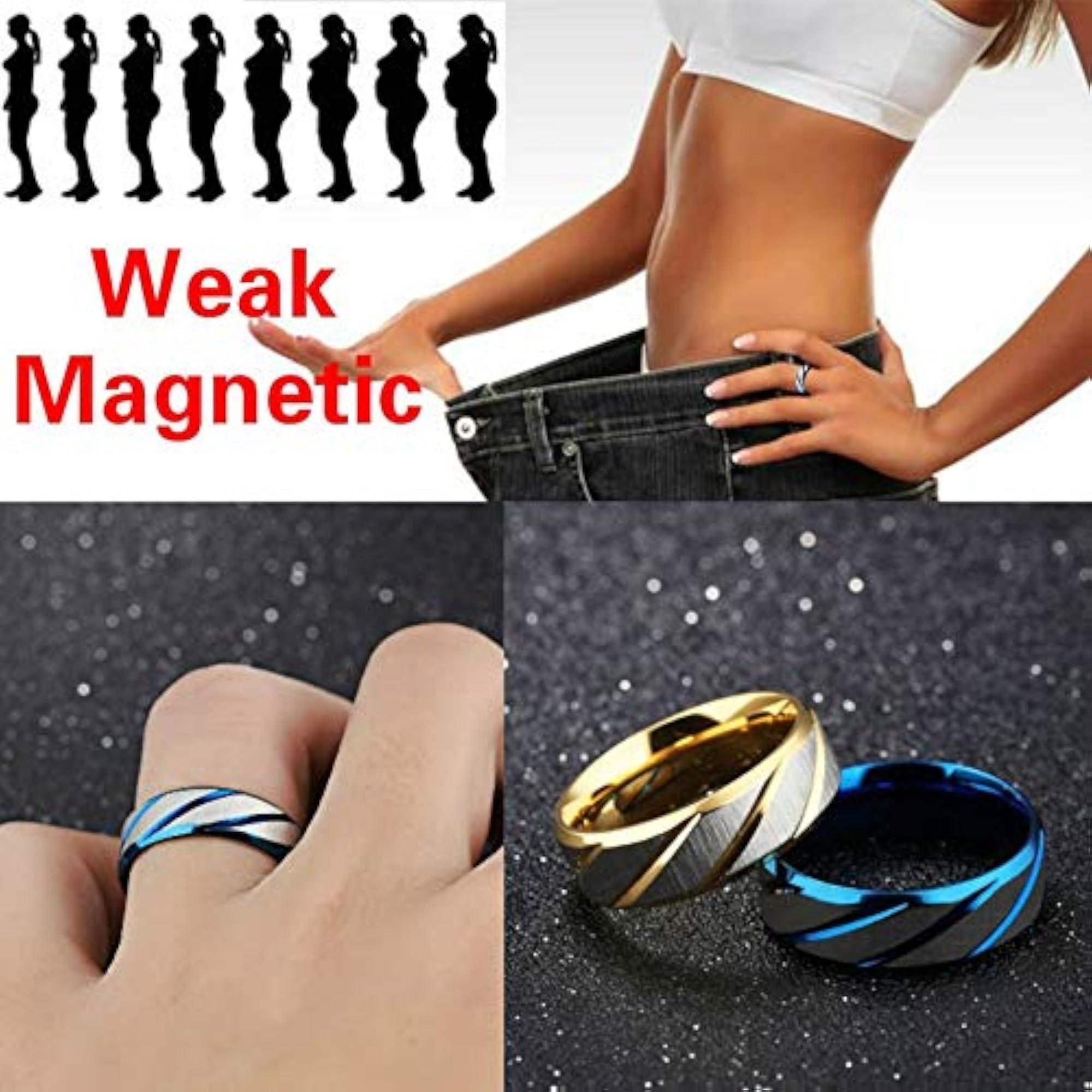 Stainless Steel Magnetic Weight Loss Ring, Slimming Tool